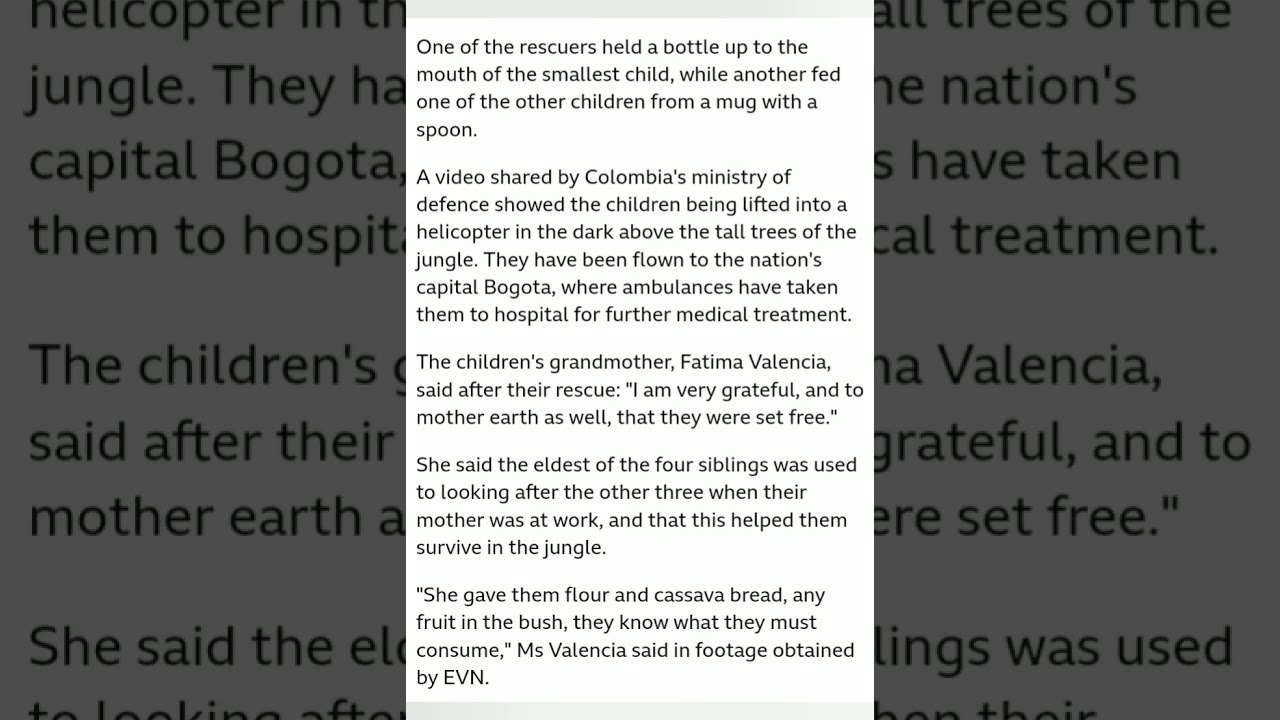 Colombia plane crash: Four children found alive in Amazon after 40 days/ N&N News