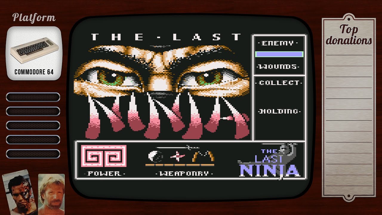 Игра старая бабушка. Старая игра Ninja Commodore 64. Старая игра last Ninja. Ласт ниндзя Денди. Игра Старая Дева.