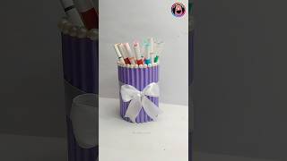 DIY Aesthetic Pen Holder 😱 #shorts #diy #youtubeshorts