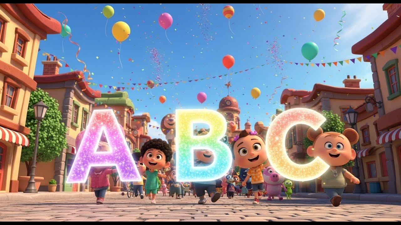 ABC Parade in Rainbow Town 🌈🔤 | Learn ABC for Kids | Fun Educational Video