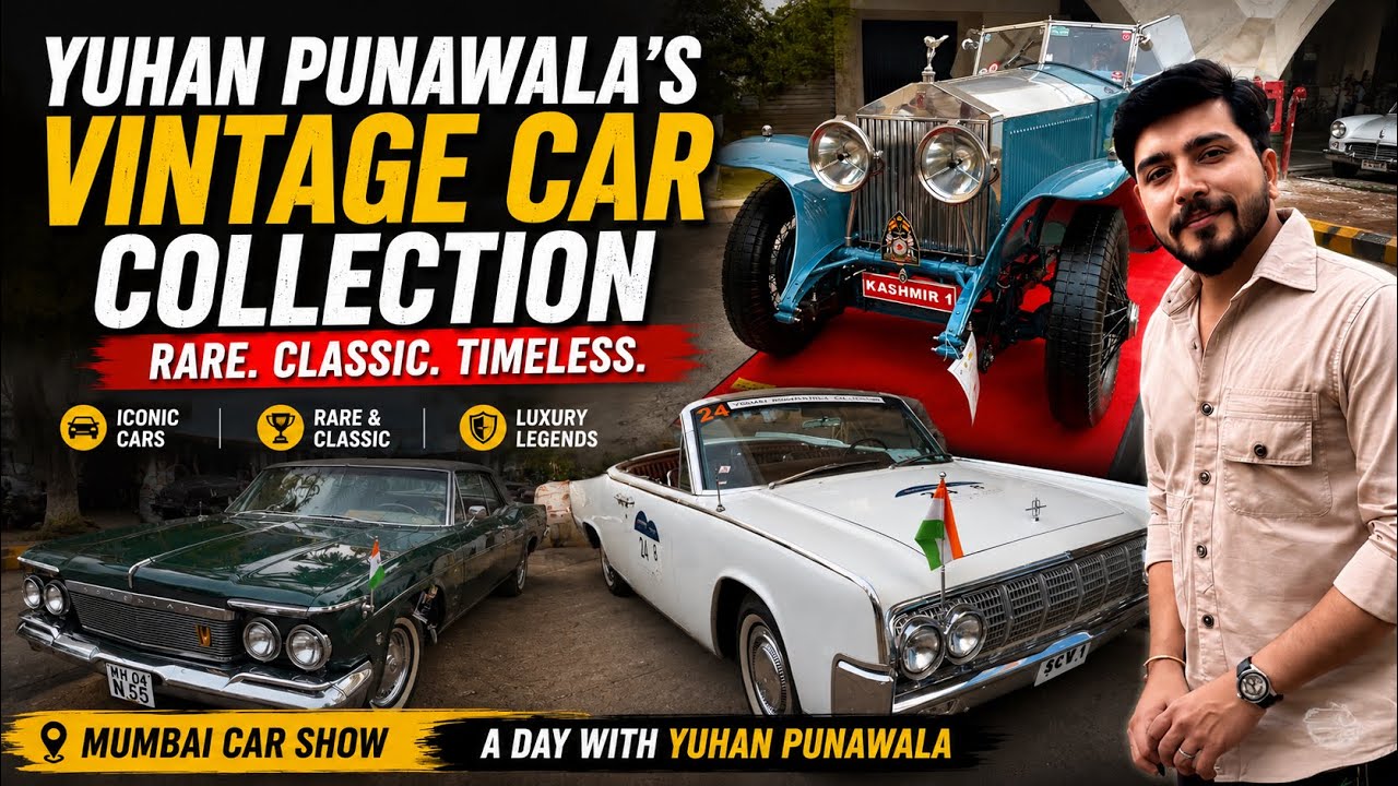 Yuhan Punawala’s INSANE Vintage Car Collection 😱 | Mumbai Car Show Vlog 🚗