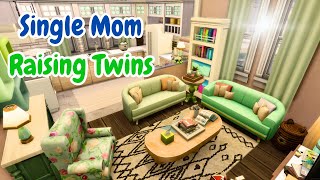 The Sims 4 | Single Mom, Raising Twins - Speed Build W\/Voice Over (No CC)
