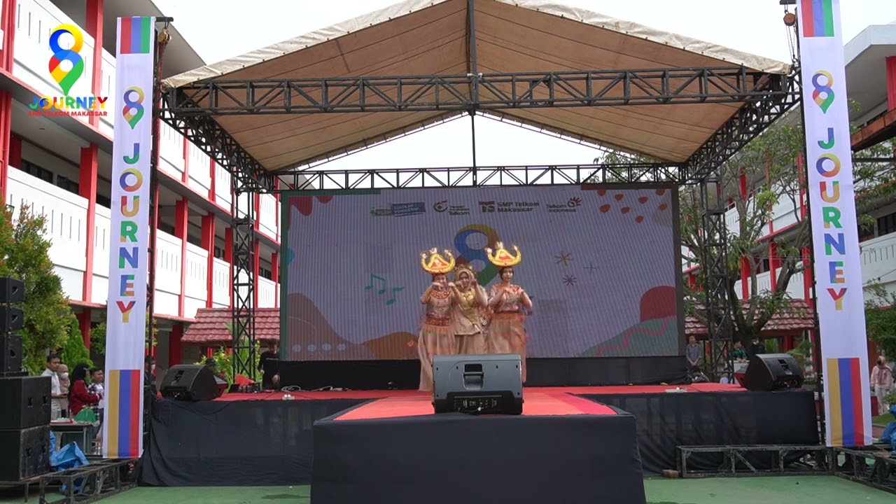 Pembukaan Tari 4 Etnis #Journey HUT Ke 8 SMP Telkom Makassar by Ekskul Tari SMP Telkom Makassar