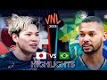 Japan vs brazil  highlights  mens vnl 2023