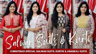 CHRISTMAS SPECIAL SALWAR SUITS, KURTI & ANARKALI SUITS (PART 2) @TrendzAlappuzha screenshot 4