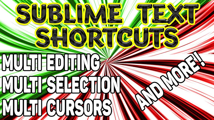 SUBLIME TEXT SHORTCUTS: Multi line editing on Sublime Text. Multiple cursors on Sublime Text.