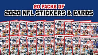 Panini 2020 NFL Football Stickers and Cards REVIEW 🏈 20 Packs! Burrow Sticker!