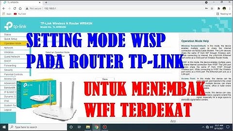 Cara Setting Tp link WR845N Mode WISP Nembak Wifi Tetangga Tanpa Kabel
