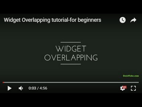 Overlap Widget Widget Overlapping tutorial-for beginners - YouTube