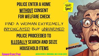 Police enter a home WITHOUT consent for welfare check, find woman unharmed, ILLEGALLY search anyway.