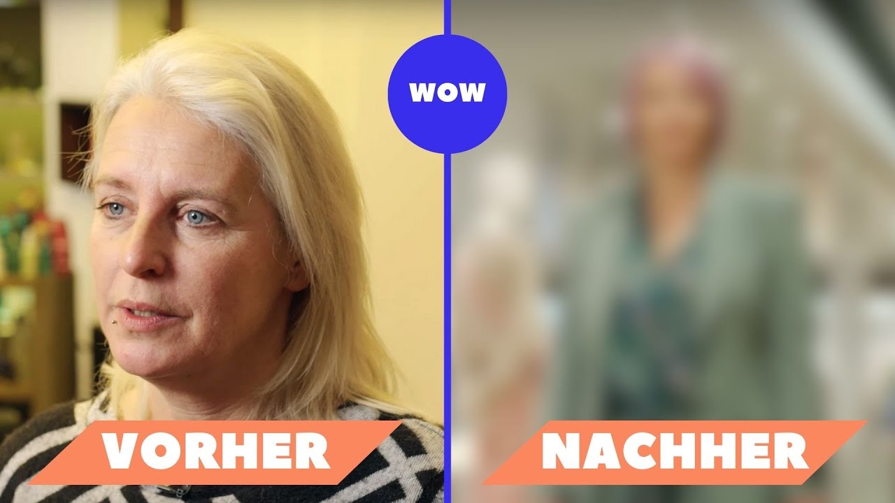 Sie ist total unglücklich gewesen 👩‍🦳💇‍♀️ #vorhernachher mit einer wundervollen Verwandlung