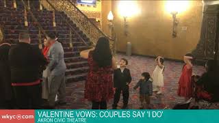 Couples wed on Valentine's Day at Akron Civic Theatre