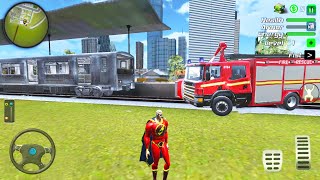 Ride On Train and Police Car In Amazing Flash Powerhero In The City - Android Gameplay