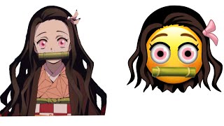 Nezuko Emoji Demon Slayer | How to draw
