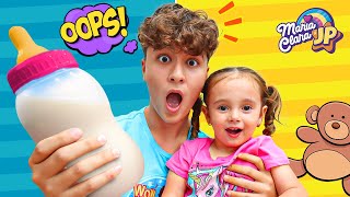  JP é papai por um dia com Bebê de Verdade - Maria Clara e JP 
