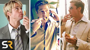 Why is Brad Pitt eating in every movie?