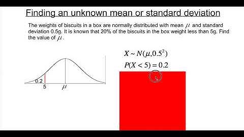 Normal Distribution: Finding unknown mean
