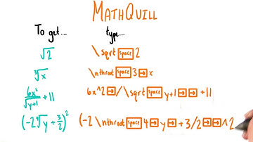 Mathquill - College Algebra