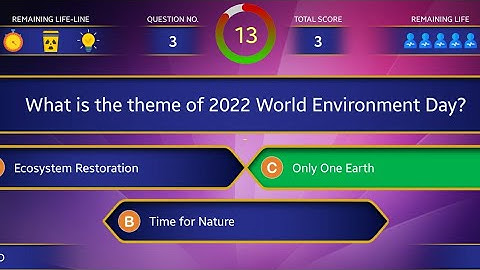 Environment Day Quiz l June 5 l World Environment Day Quiz 2022 l Environment Quiz