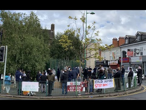 peaceful protest against mp khalid mahmood