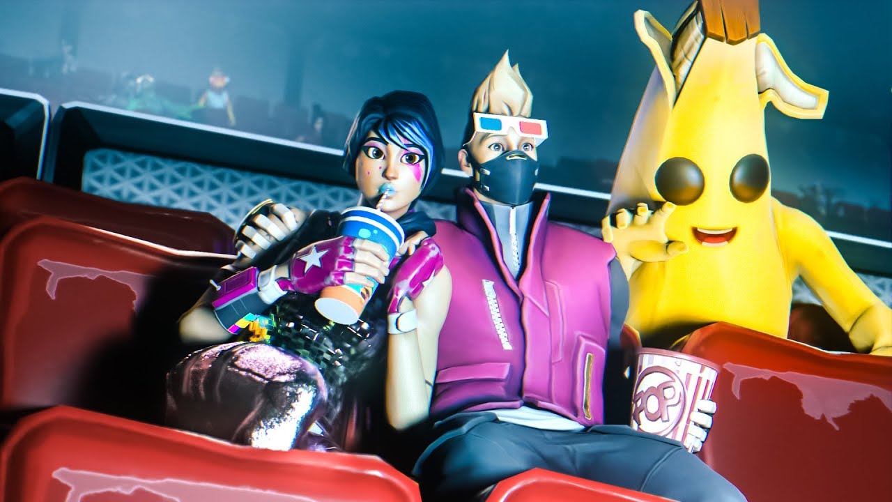 Youtube Fortnite Cinema Banano Va Al Cine Por La Noche Y Se Arrepiente Pelicula De Fortnite En Espanol Youtube
