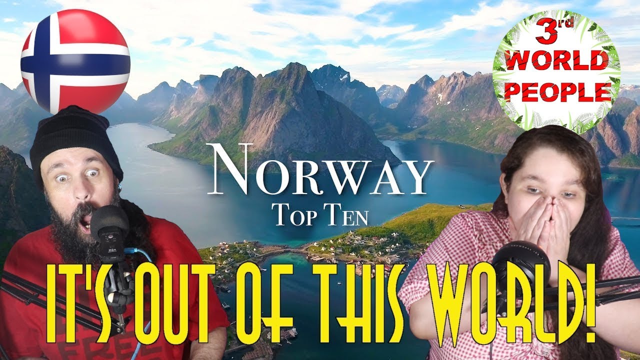 3rd WORLD PEOPLE REACT: TOP 10 PLACES TO VISIT IN NORWAY | NORWAY REACTION