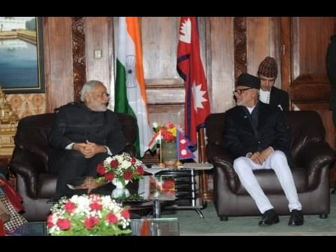 PM Modi meets Nepal PM Sushil Koirala at bilateral talks in Kathmandu Nepal