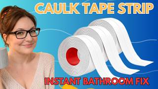 How to use Self Adhesive Caulk Strip Sealant Tape - The Easiest Way To Refresh Your Bathroom! (#ad)