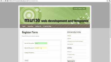 MU130 - Login Part 10 - Dreamweaver CS5.5 - Checking if user already exists.