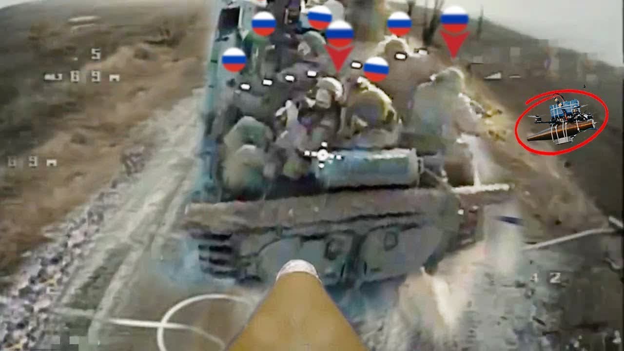 Horrible Attack Ukrainian FPV drones massacred entire Russian infantry ...