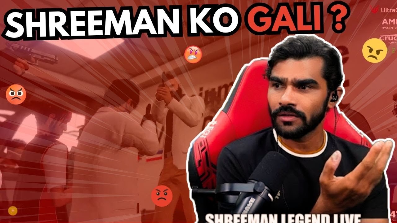 Shreeman Legend Gets Angry😡 Shreeman Ko गाली Di ?😮 #tlrp #gtarp #shreemanlegend