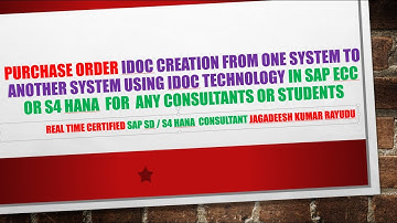 Purchase order idoc creation from one system to another system using idoc technology in sap ecc