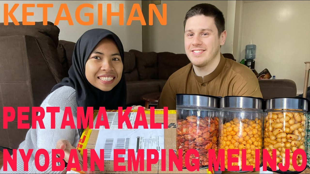 Reaksi Suami Nyobain Cemilan Dari Indonesia || bersemangat Unboxing Paket