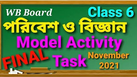 Class 6,Poribesh o biggan,Model activity task, November 2021 #wbbse #class6 #poribeshobiggan