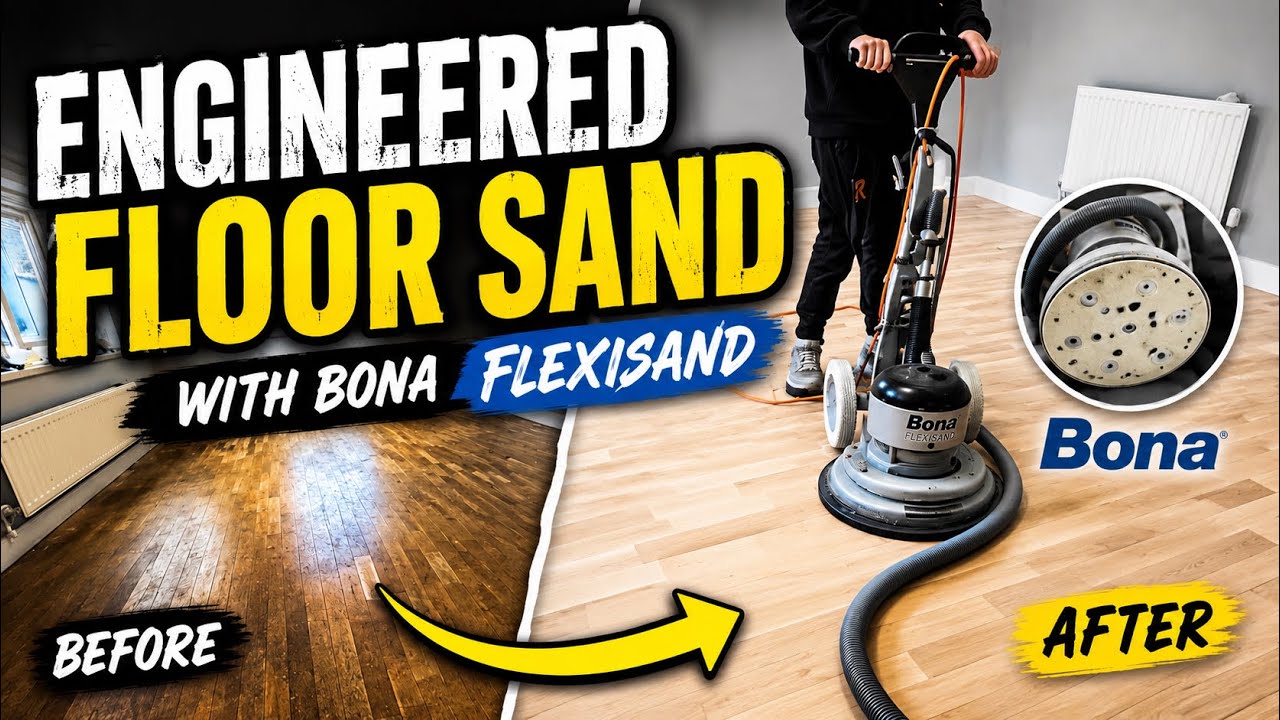 Engineered floor sand with Bona Flexisand | The Home Improvement Guy