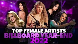 Top Female Artists Of Billboard Year - End Chart 2022 Hollywood Time Taylor Swift, Doja Cat, Adele