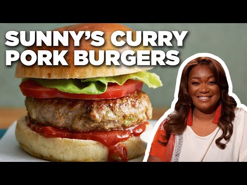 Sunny Anderson's 5-Star Curry Pork Burgers with Spicy Ketchup | The Kitchen | Food Network