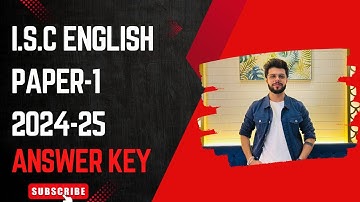 ISC English Paper 1 Answer Key | Solutions by Aryan Tutorials | Aryan Thacker |