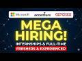 🚨 MEGA HIRING: Microsoft, Accenture & S&P Global! (Freshers & Exp)