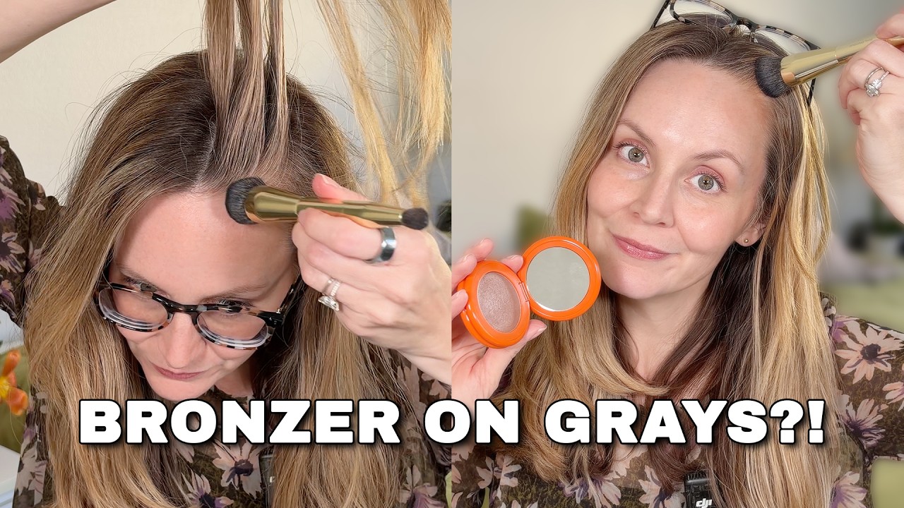 Easy Makeup Hack to Hide Gray Hair Fast! - YouTube