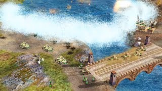 GIANT FLOOD SMASHES BIG ARMY | Command & Conquer: Generals Gameplay