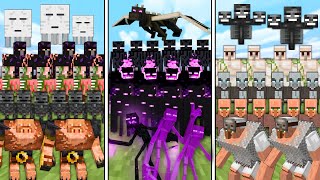 Extreme NETHER vs END vs OVERWORLD in Minecraft Mob Battle