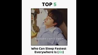 BTS Members Who Can Sleep Fastest In Everywhere And Anytime! 😮😱