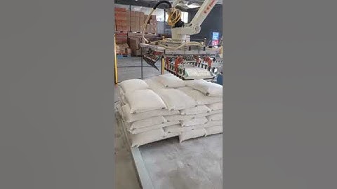 automatic robotic paper bag palletizer for bags of seeds, grains, rice, flour cement,gypsum