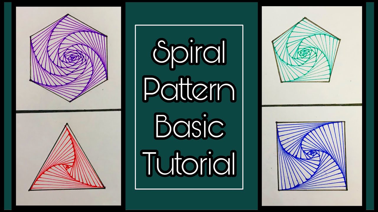 Spiral pattern | Basic tutorial | How to draw spiral pattern - YouTube