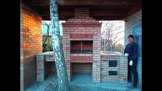 видео: Мангал из кирпича с печкой под казан и дымоходом сзади, порядовка картинка: Мангал из кирпича с печкой под казан и дымоходом сзади, порядовка