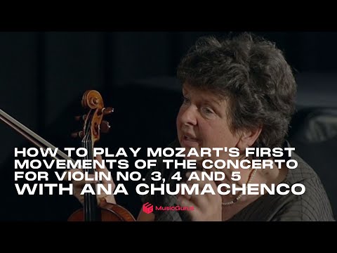 How to play Mozart's first movements of the Concerto for Violin No 3, 4 and 5.