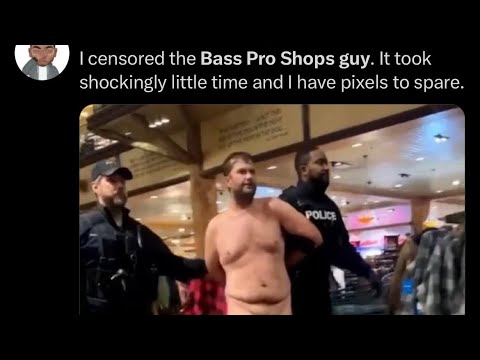 BASS PRO SHOPS GUY DIVES IN AQUARIUM NAKED 🏊🏼‍♂️🏊🏼‍♂️🏊🏼‍♂️ 