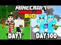 We Survived 100 Days in Hardcore Minecraft - Duo Survival Hardcore 100 Days