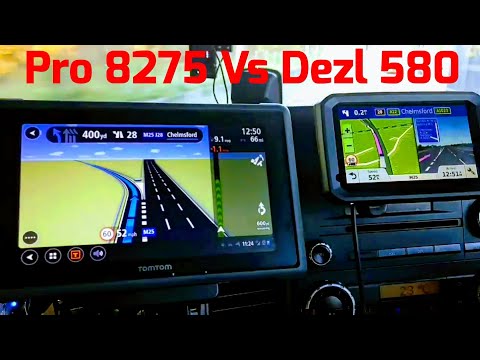 Garmin Dezl 580 Vs Tomtom Pro 8275 Motorway instructions Truck Satnav